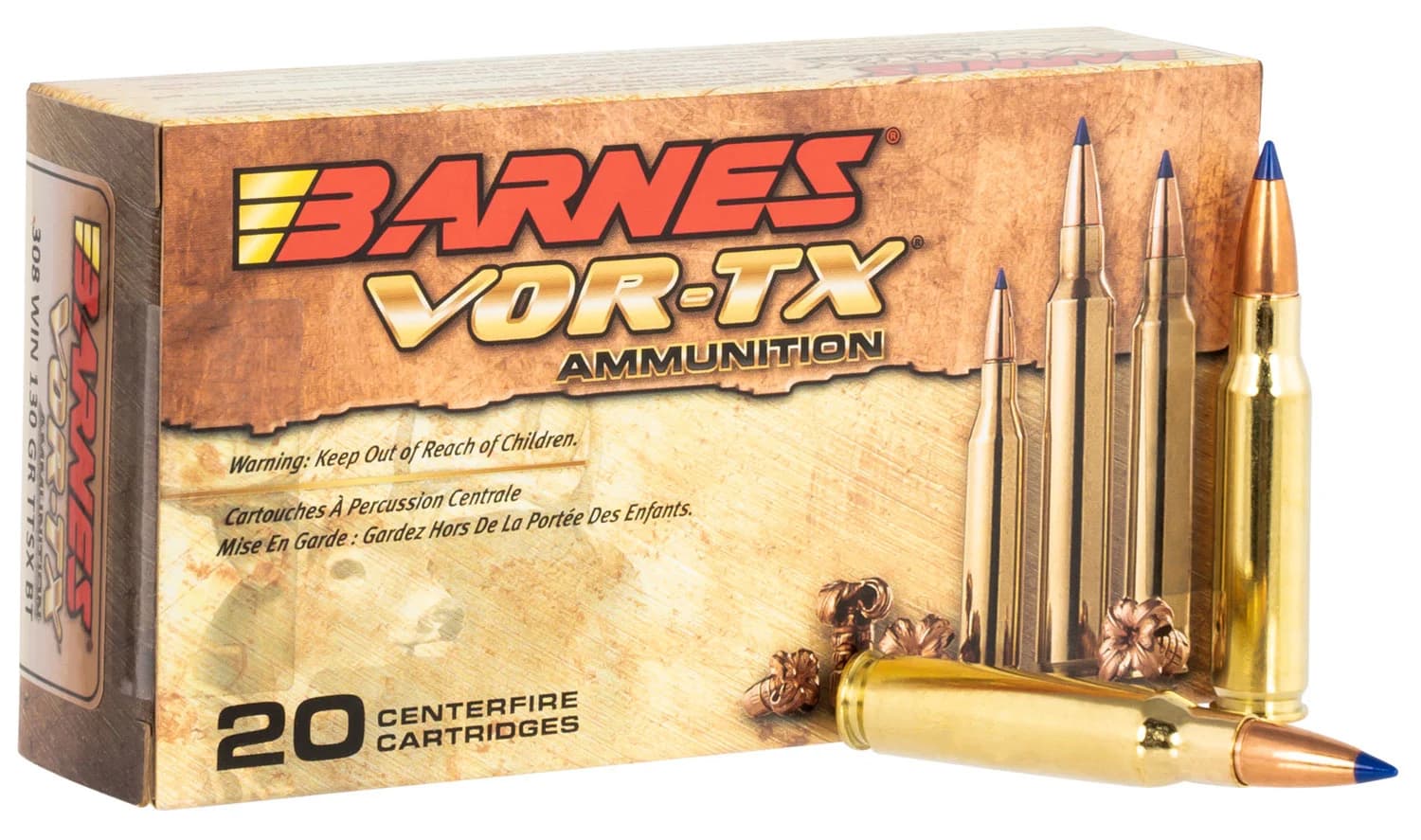 CARTOUCHES BARNES VOR-TX 308 WIN - 130 GR TTSX BT