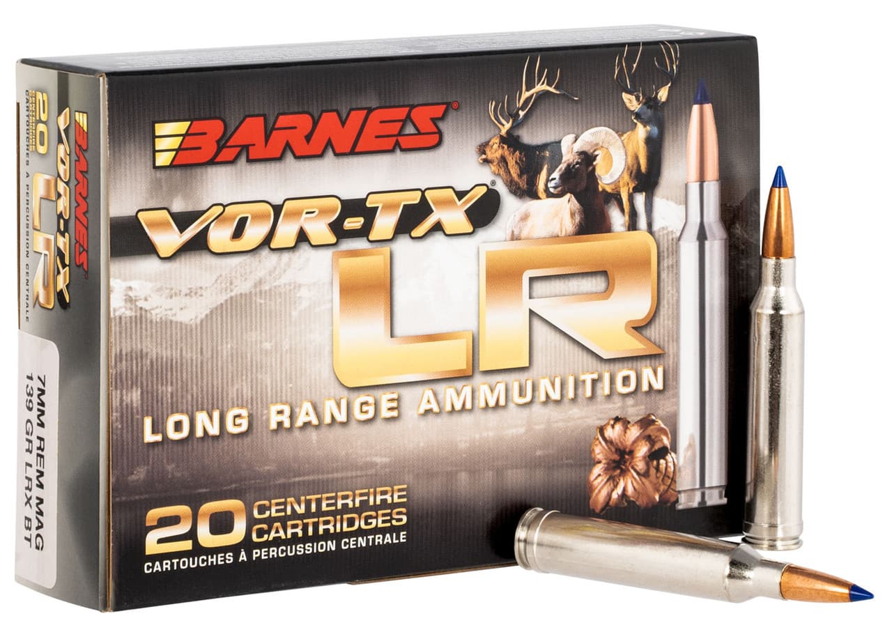 CARTOUCHES BARNES VOR-TX LONG RANGE 7 MM REM MAG - 139GR LRX BT