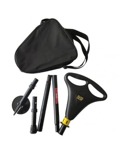 CANNE-SIEGE ELITE "PACKAWAY" TELESCOPIQUR PLIANTE - VERTE+HOUSSE