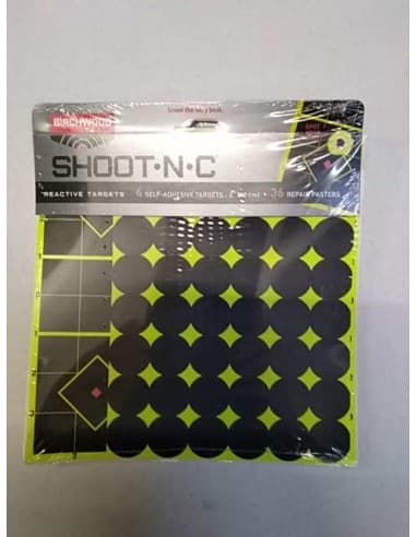 PACK 6 CIBLES+36 PAST. B&C SHOOT NC SIGHT-IN 8" / BC-34105