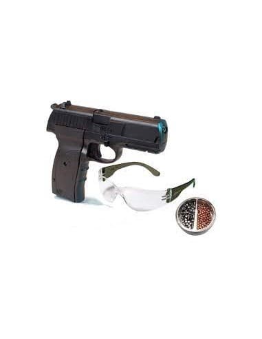 KIT PISTOLET CO2 CROSMAN 1088 BLUE - CAL 4,5 MM+177 BBS