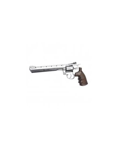 REVOLVER CO2 DAN WESSON 8" NICKEL .177 BBS / 17533