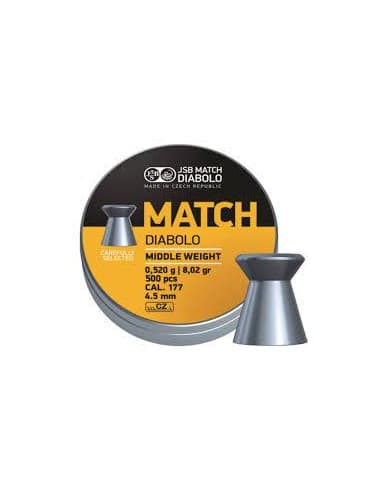 BOITE 500 PLOMBS JSB MATCH MIDDLE WEIGHT - 4.52 MM (0,52 GR) C50