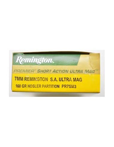 CARTOUCHES REM 7MM REM SHORT U-MAG - 160GR NOSLER